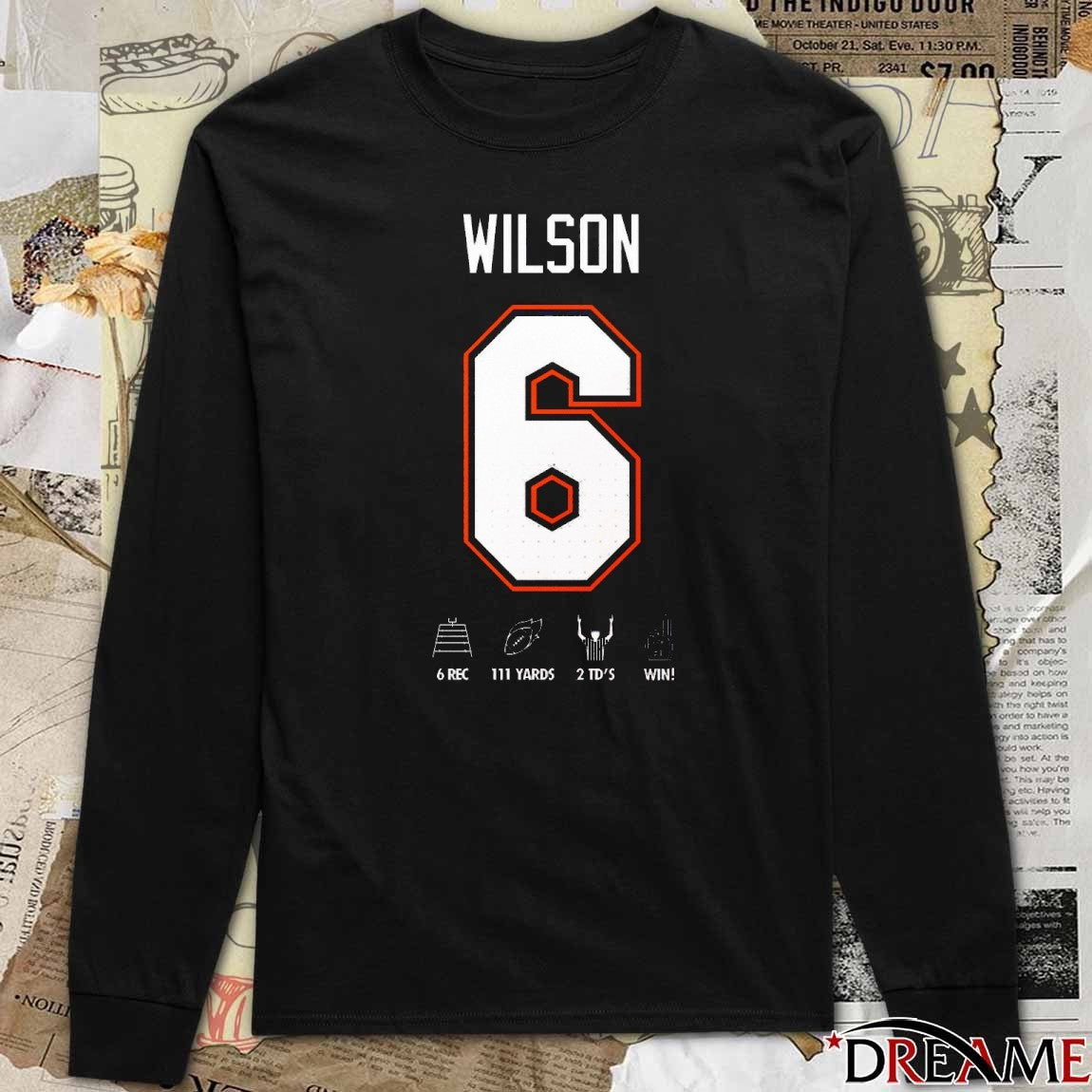Florida Gators Dallas Wilson Number 6 6 Receptions, 111 Yards, And 2 Touchdowns t-shirt