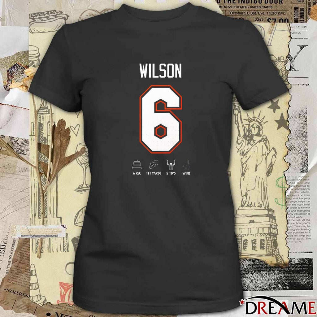 Florida Gators Dallas Wilson Number 6 6 Receptions, 111 Yards, And 2 Touchdowns t-shirt