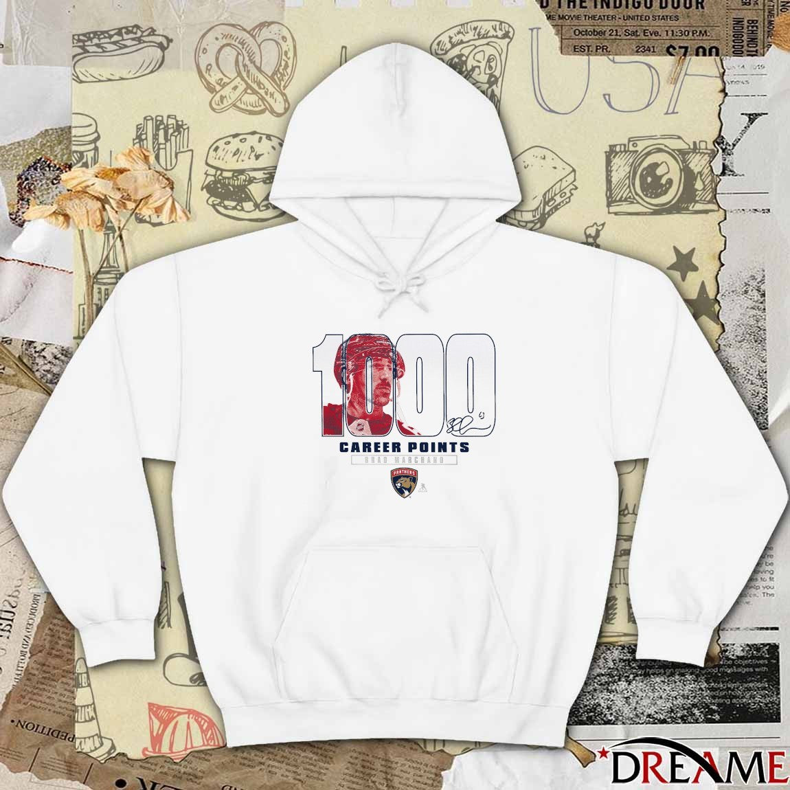 Florida Panthers Brad Marchand 1,000 Career Points Legacy Signature t-shirt