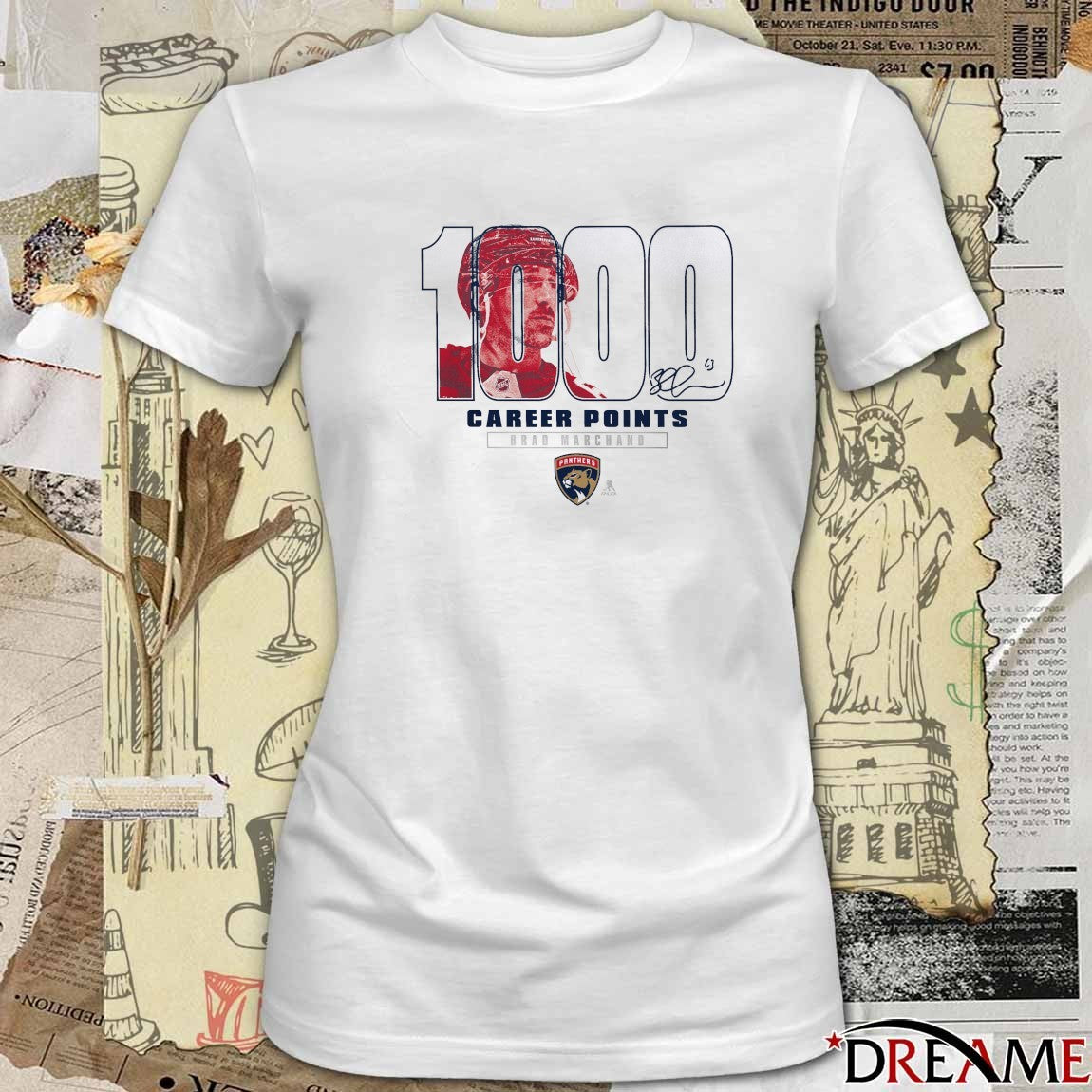 Florida Panthers Brad Marchand 1,000 Career Points Legacy Signature t-shirt