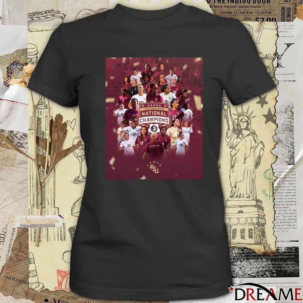 Florida State 2025 NCAA Women’s Soccer National Championship Poster t-shirt
