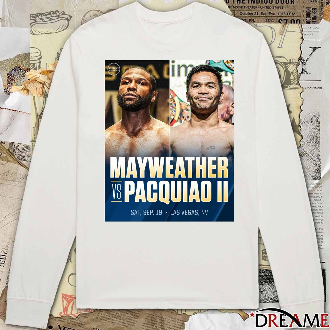 Floyd Mayweather Jr. Vs Manny Pacquiao September 19 2026 Las Vegas NV Poster t-shirt