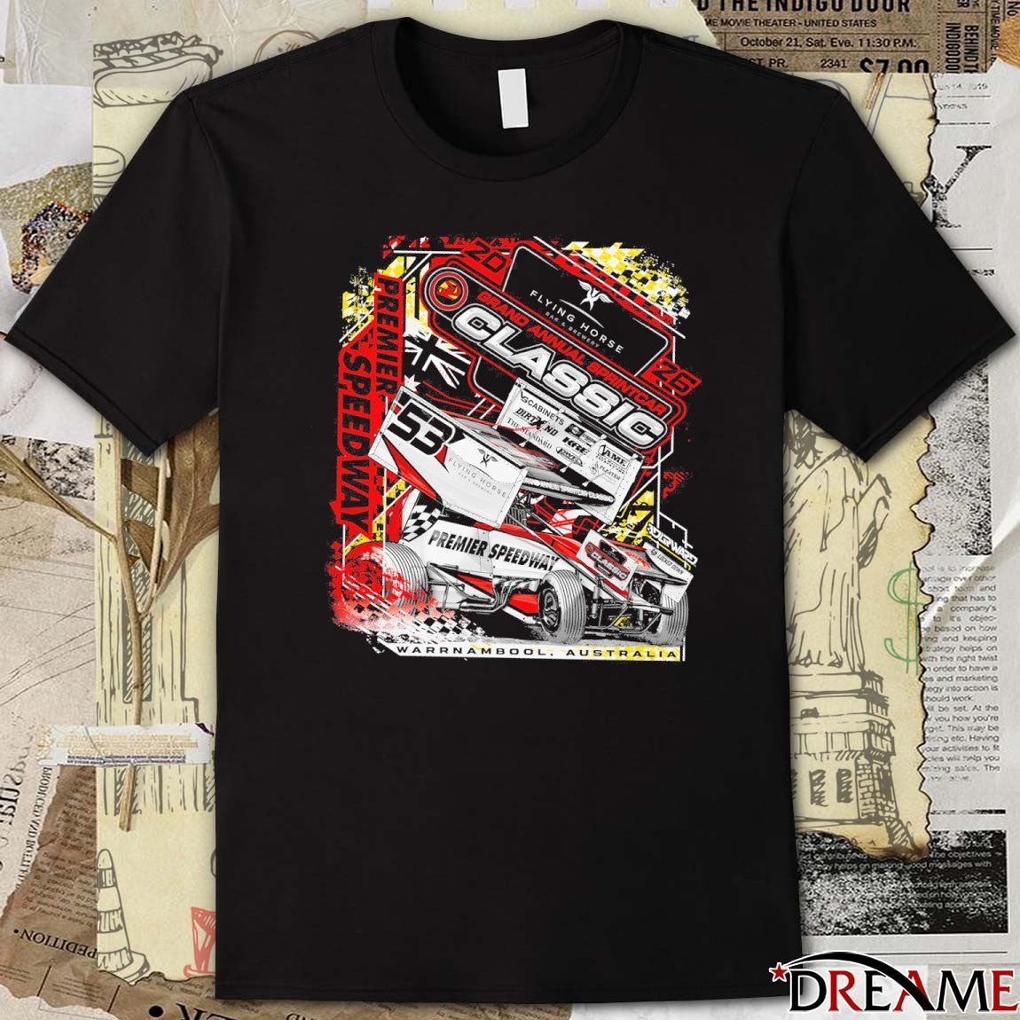 Flying Horse Grand Annual Sprintcar Classic Premier Speedway Warrnambool Australia 2026 t-shirt