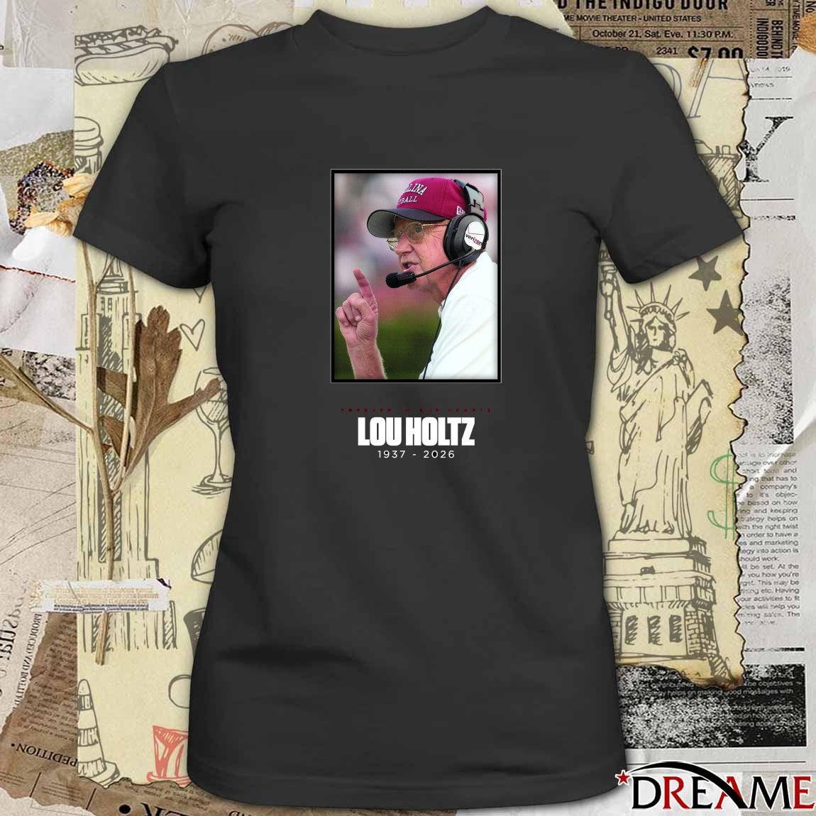 Forever In Our Hearts Lou Holtz 1937 – 2026 South Carolina Gamecocks Poster t-shirt