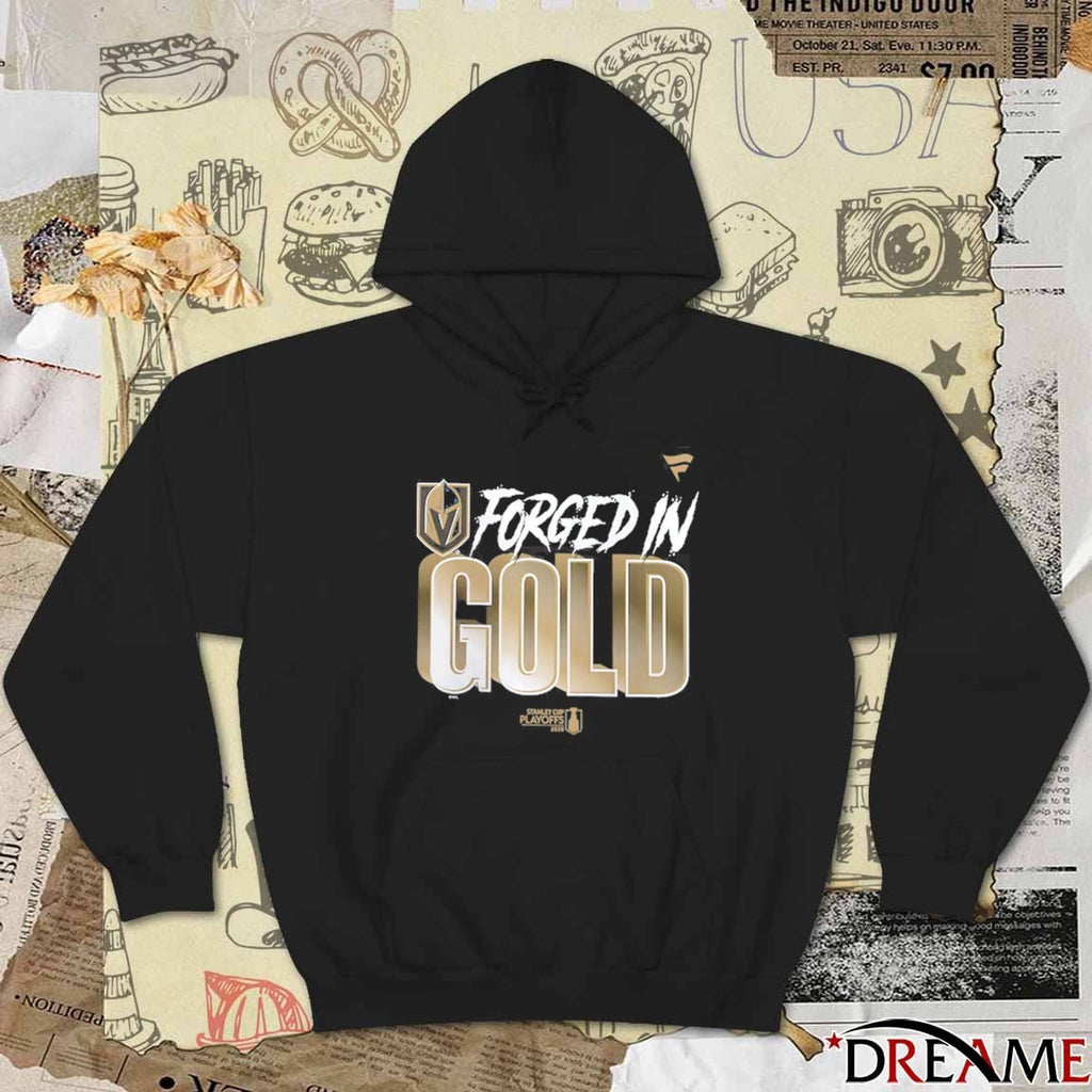 Forged In Gold Vegas Golden Knights Black 2026 NHL Playoff Hometown Slogan Legacy t-shirt