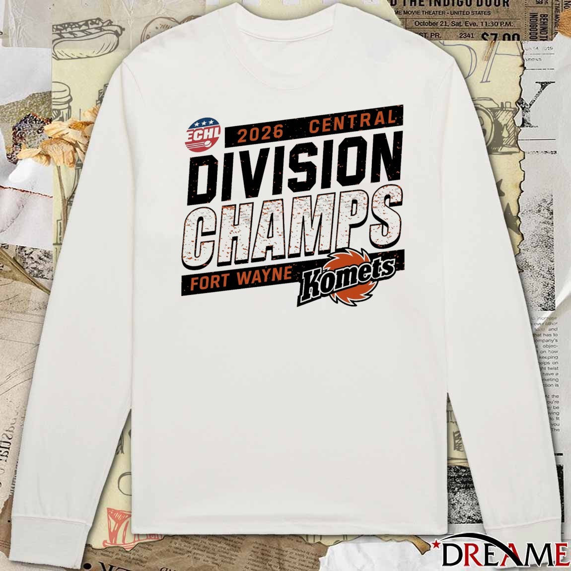 Fort Wayne Komets 2025-2026 ECHL Central Division Champions t-shirt