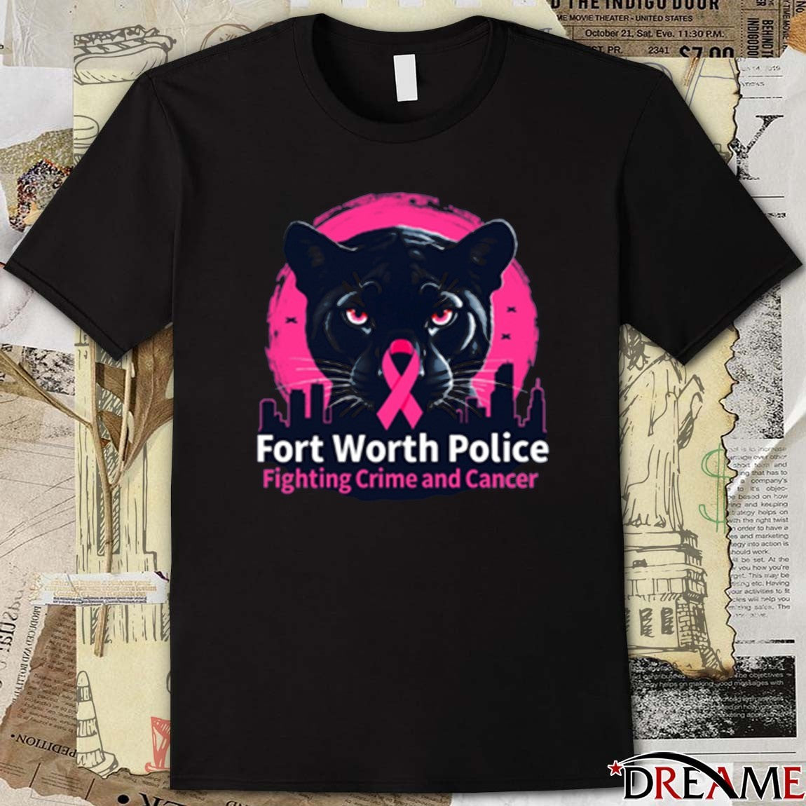 Fort Worth Police Fighting Crime And Cancer 2025 Fanart t-shirt