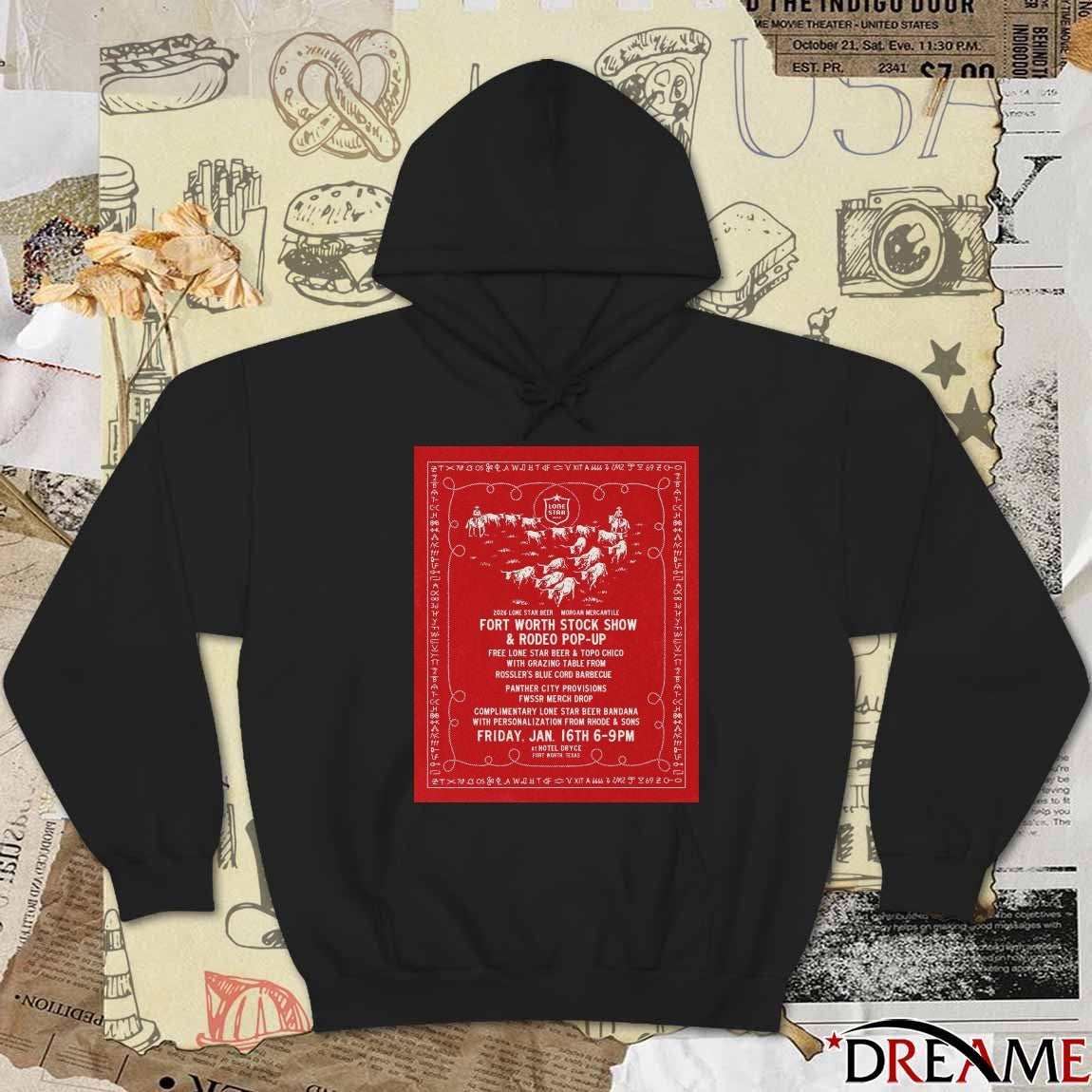Fort Worth Stock Show & Rodeo Pop-Up Jan. 16th 2026 Hotel Dryce Fort Worth Texas Poster t-shirt