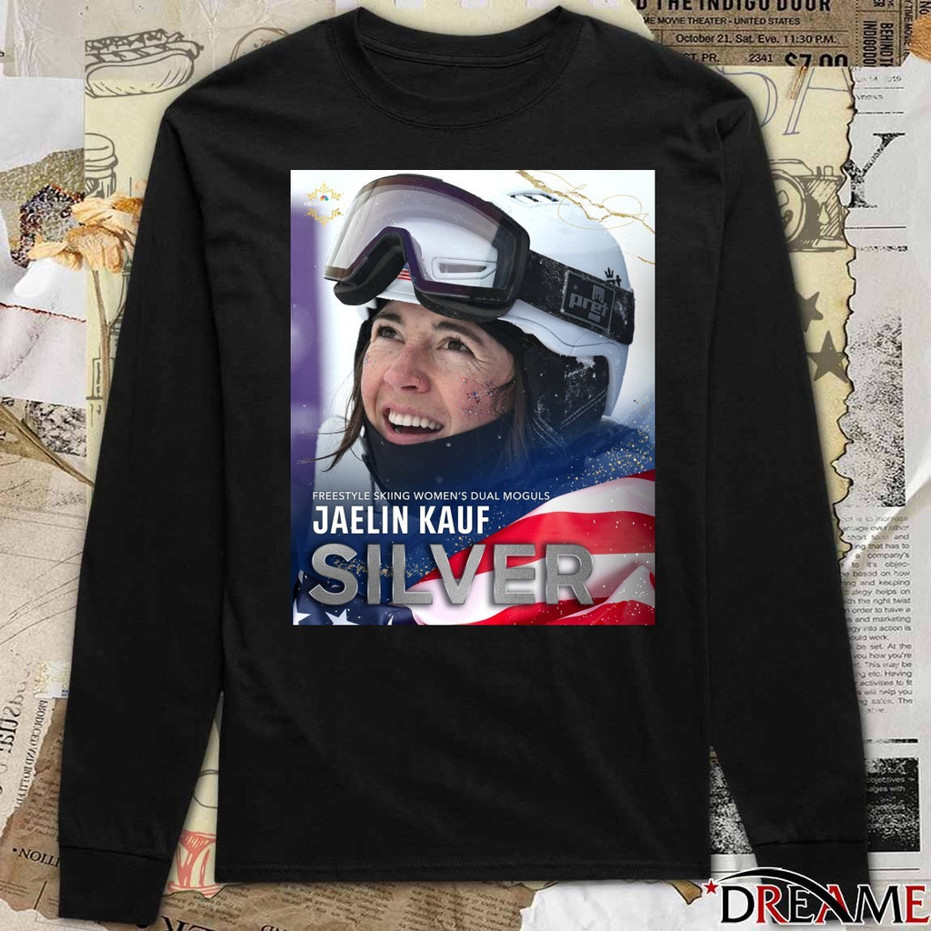 Freestyle Skiing Women’s Dual Moguls Jaelin Kauf Silver Olympics t-shirt