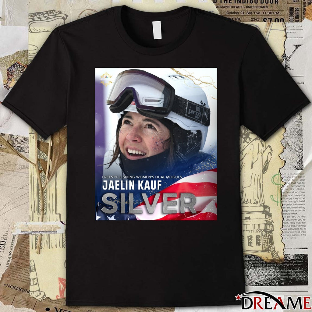Freestyle Skiing Women’s Dual Moguls Jaelin Kauf Silver Olympics t-shirt