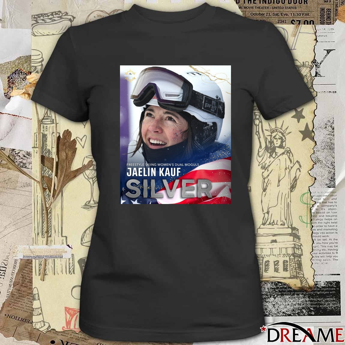 Freestyle Skiing Women’s Dual Moguls Jaelin Kauf Silver Olympics t-shirt