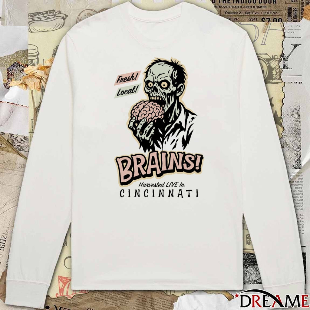 Fresh Local Brains Harvested Live In Cincinnati Painting t-shirt