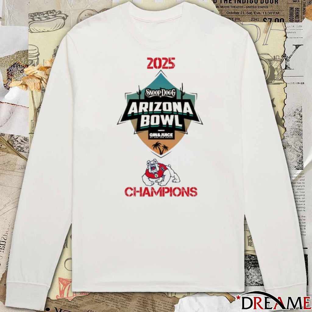 Fresno State Bulldogs 2025 Snoop Dogg Arizona Bowl champions t-shirt