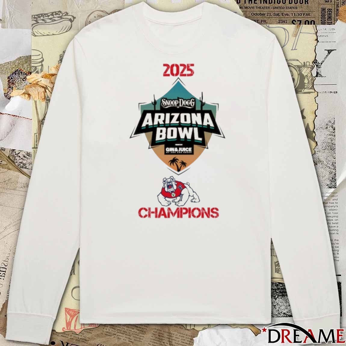 Fresno State Bulldogs 2025 Snoop Dogg Arizona Bowl champions t-shirt