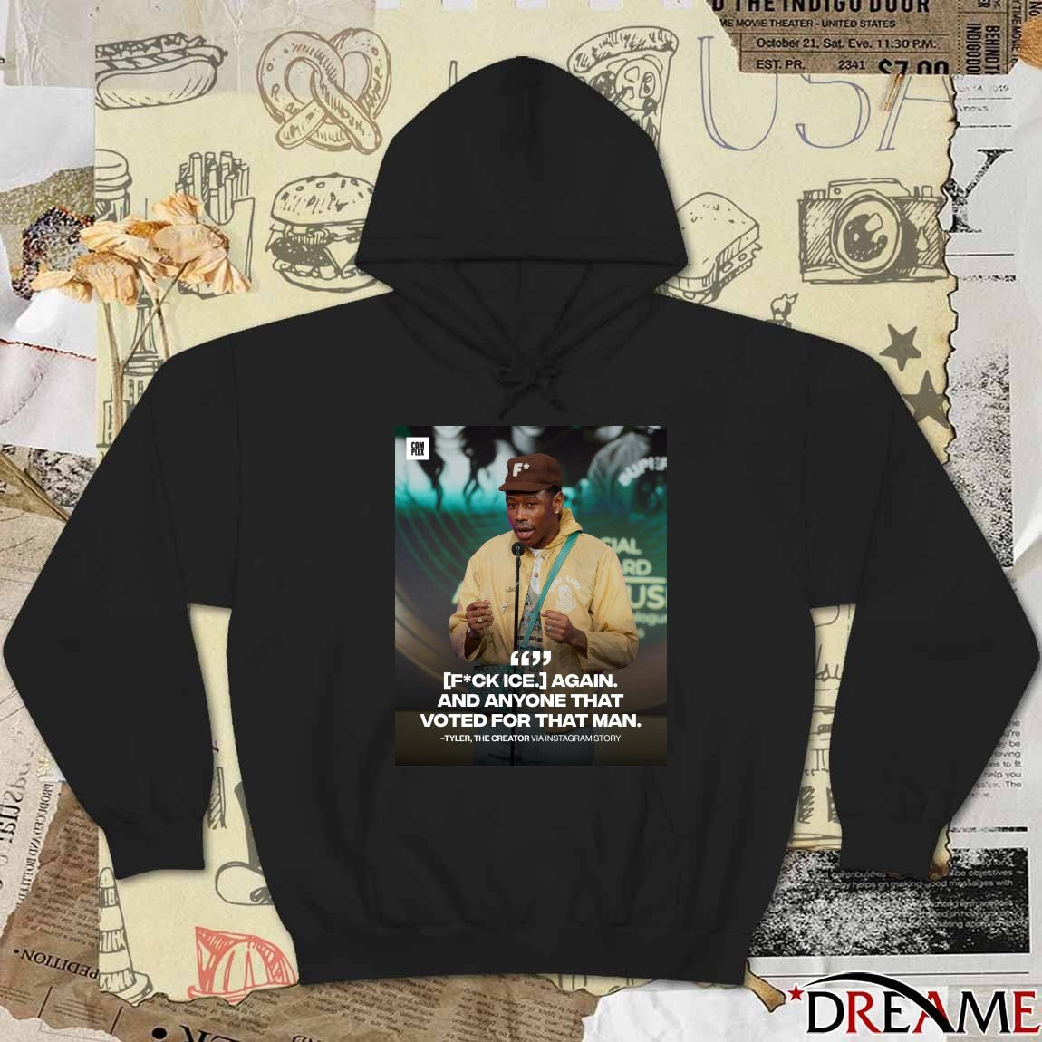 Fuck ICE Again And Anymore That Voted For That Man Tyler The Creator Poster t-shirt