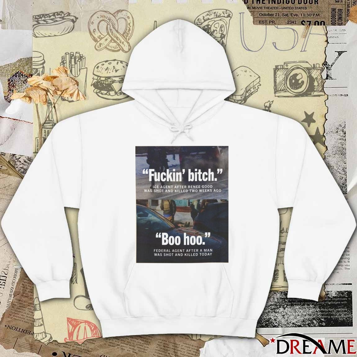 Fuckin Bitch Boo Hoo Justice For Alex Pretti and Renee Good Minnesota Poster t-shirt
