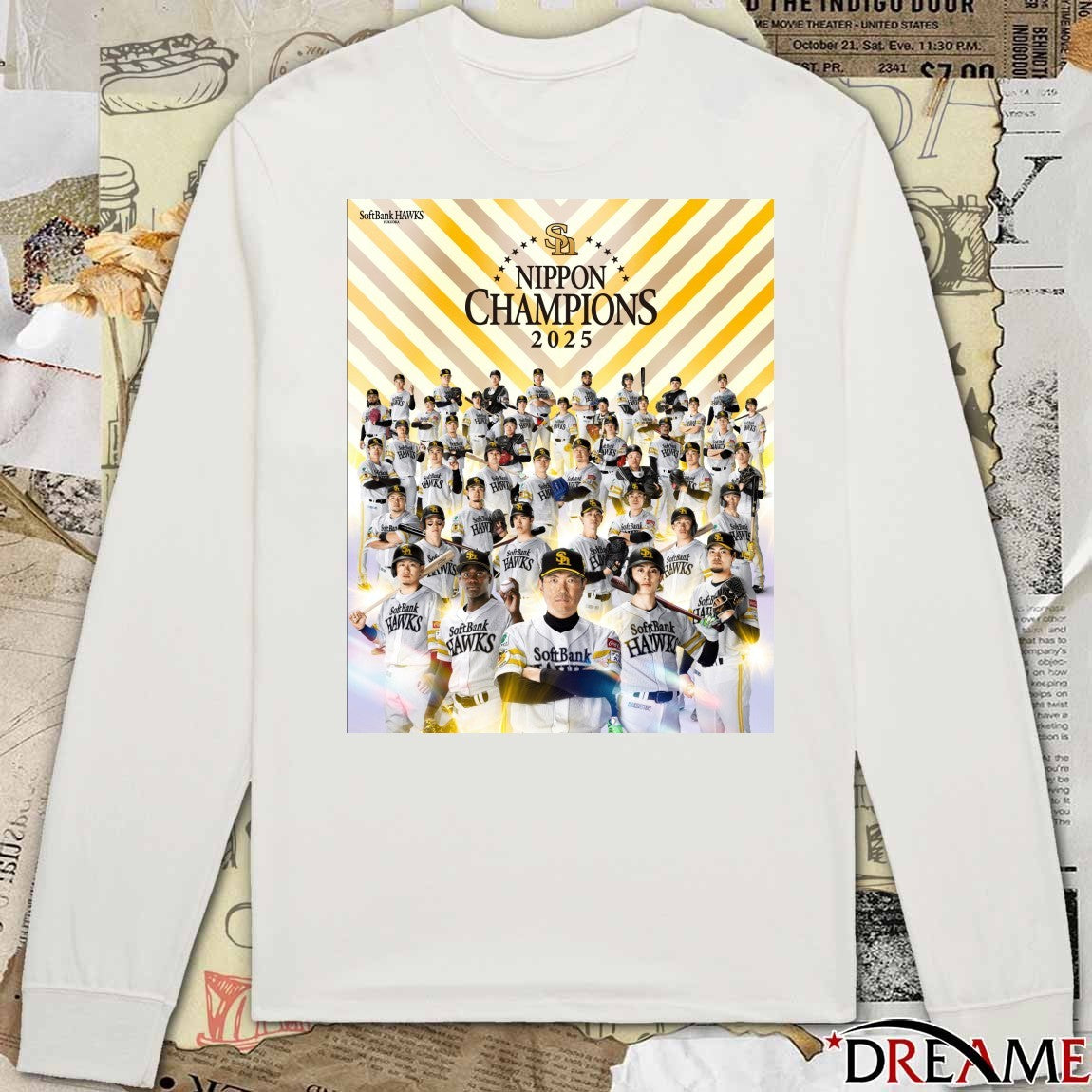 Fukuoka SoftBank Hawks 2025 Nippon Champions Poster tshirt
