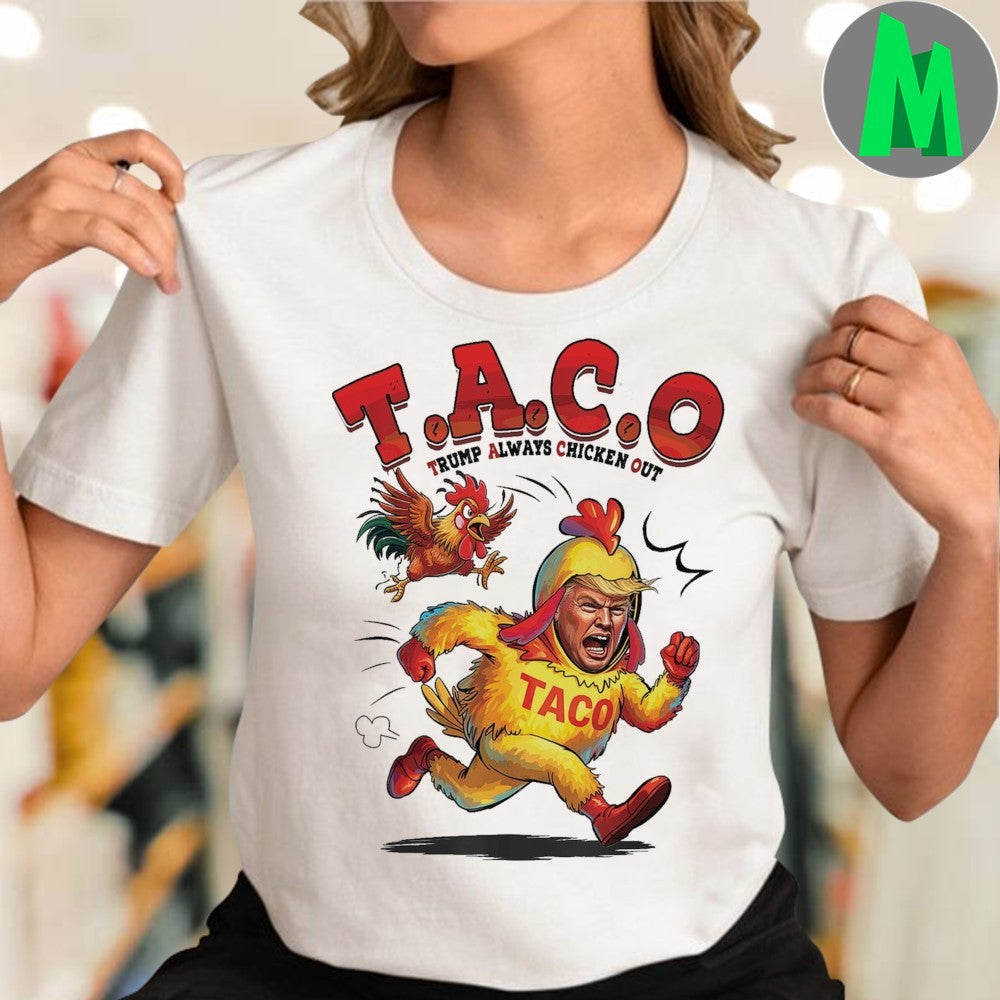 Funny Political Anti-Trump Graphic Tee Trump Chicken & T.A.C.O. Satire Shirt