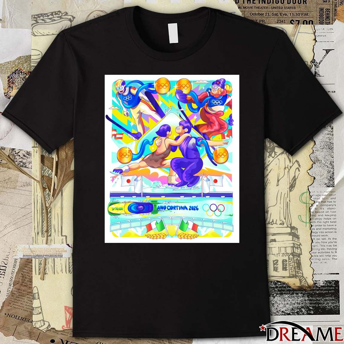 Gago’s Milano-Cortina 2026 Olympic Winter Radiance Poster t-shirt
