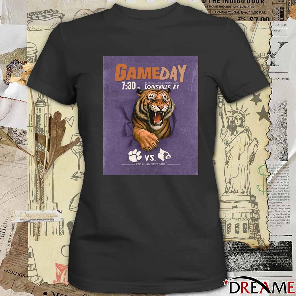 Gameday L&n Federal Credit Union Stadium Louisville KY Clemson Tigers Vs Louisville Cardinals Nov 14 2025 Poster t-shirt