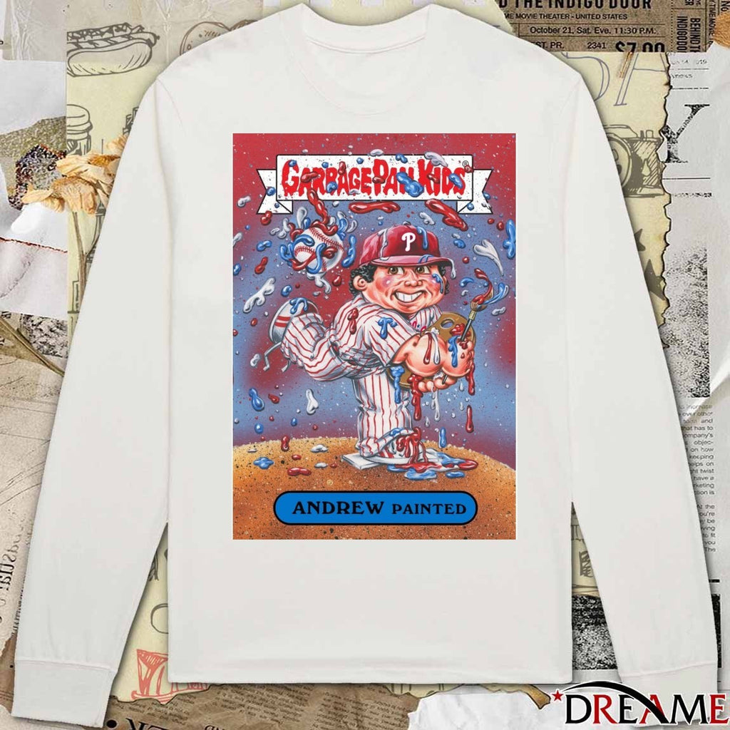 Garbage Pail Kids Andrew Painter Philadelphia Phillies MLB Parody Card t-shirt