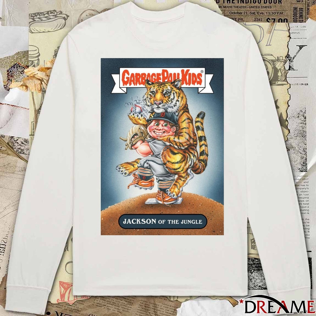Garbage Pail Kids Detroit Tigers MLB Jackson of the Jungle Bowman Chrome 2025 t-shirt