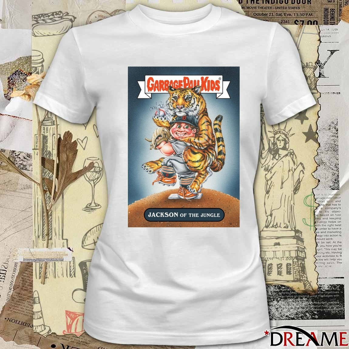 Garbage Pail Kids Detroit Tigers MLB Jackson of the Jungle Bowman Chrome 2025 t-shirt