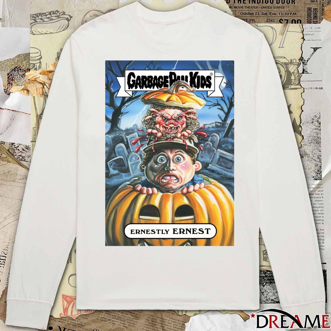 Garbage Pail Kids Ernest Scared Stupid Earnestly Ernest Card t-shirt