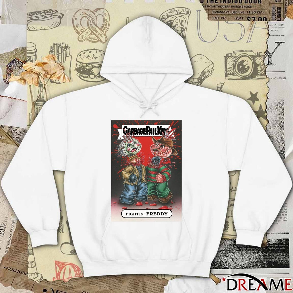 Garbage Pail Kids Freddy Vs Jason Fightin’ Freddy Card Poster t-shirt