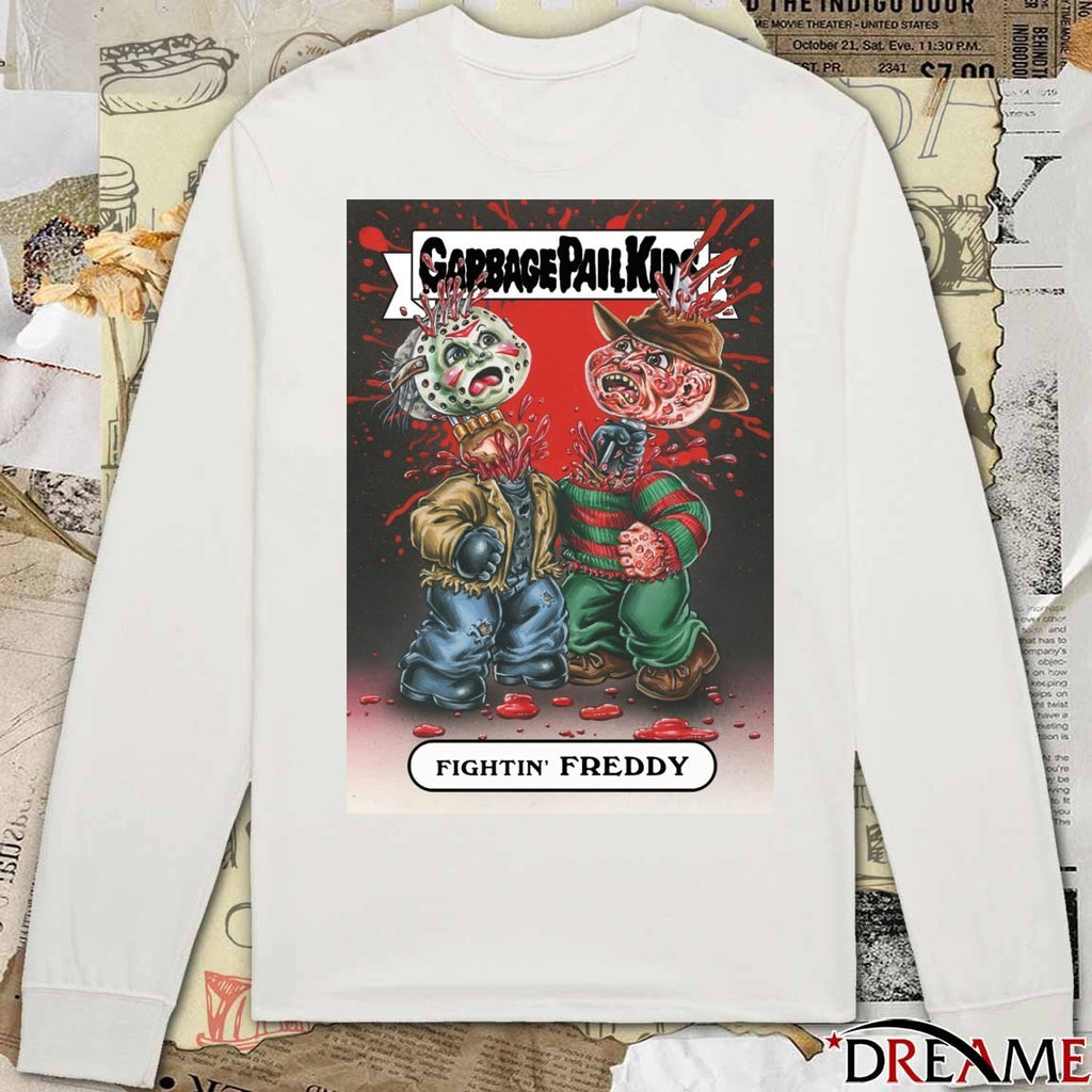 Garbage Pail Kids Freddy Vs Jason Fightin’ Freddy Card Poster t-shirt