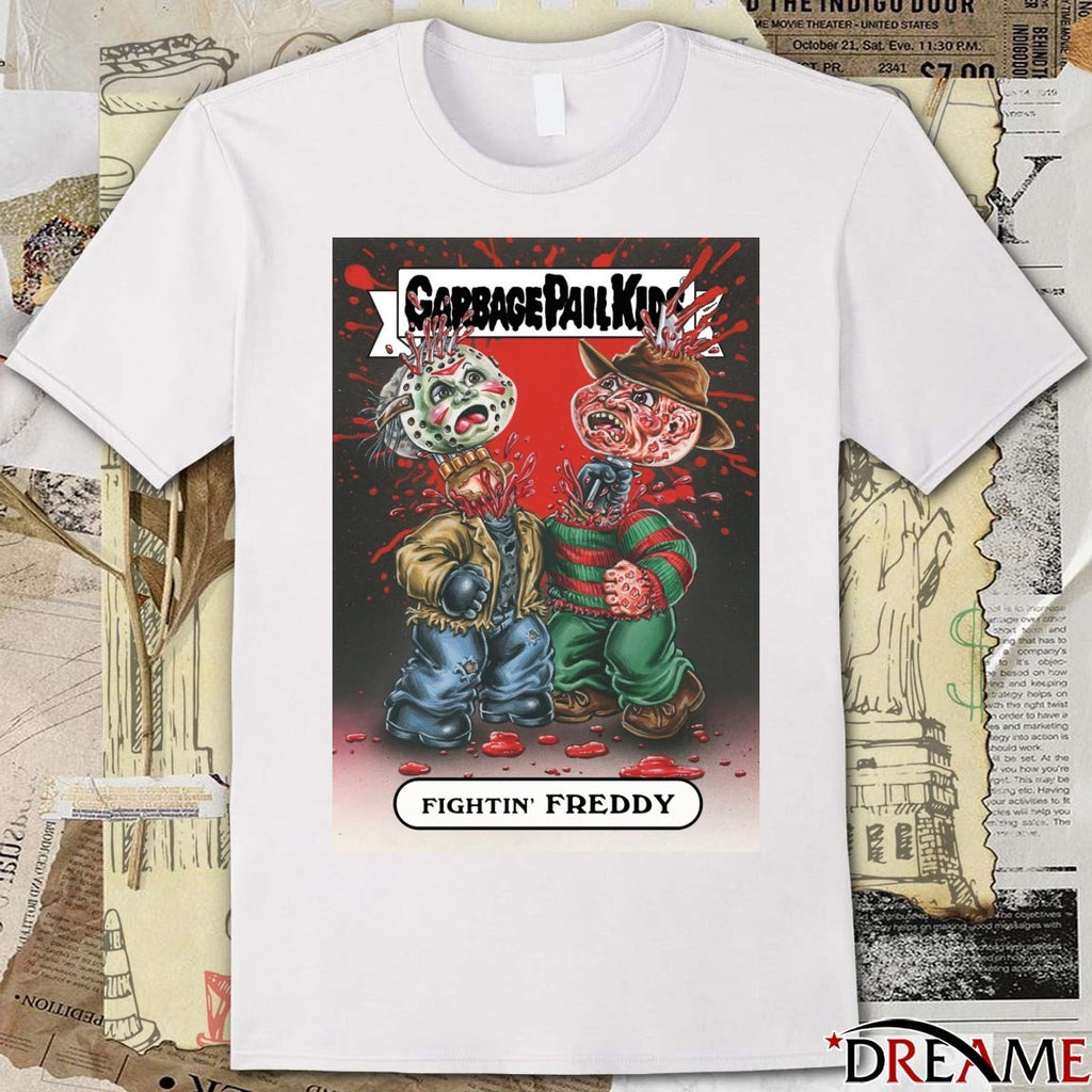 Garbage Pail Kids Freddy Vs Jason Fightin’ Freddy Card Poster t-shirt