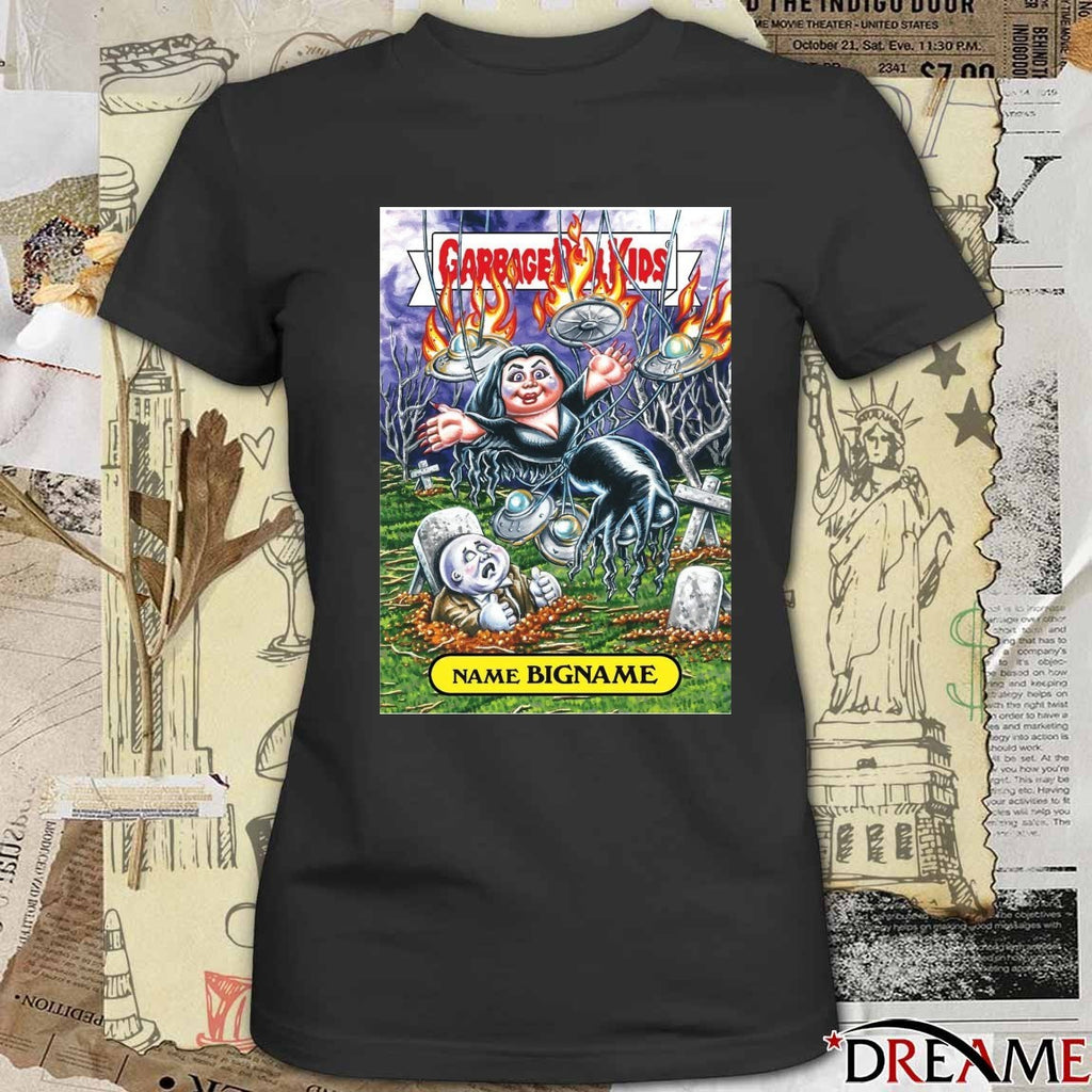 Garbage Pail Kids Outer Space Name Big Name Card Parody t-shirt