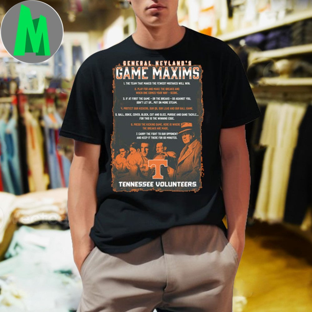 General Neyland Game Maxims Tennessee Volunteers Football T-Shirt