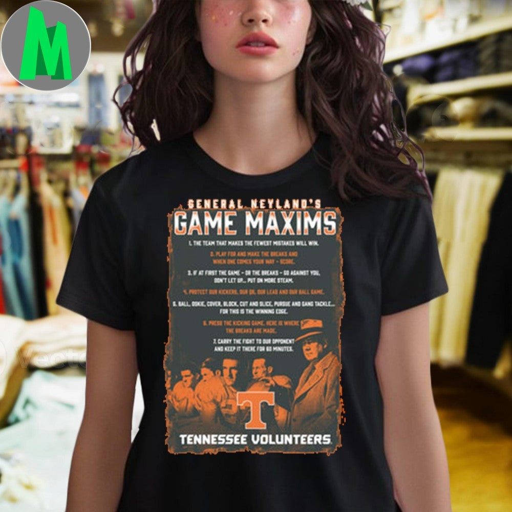 General Neyland Game Maxims Tennessee Volunteers Football T-Shirt