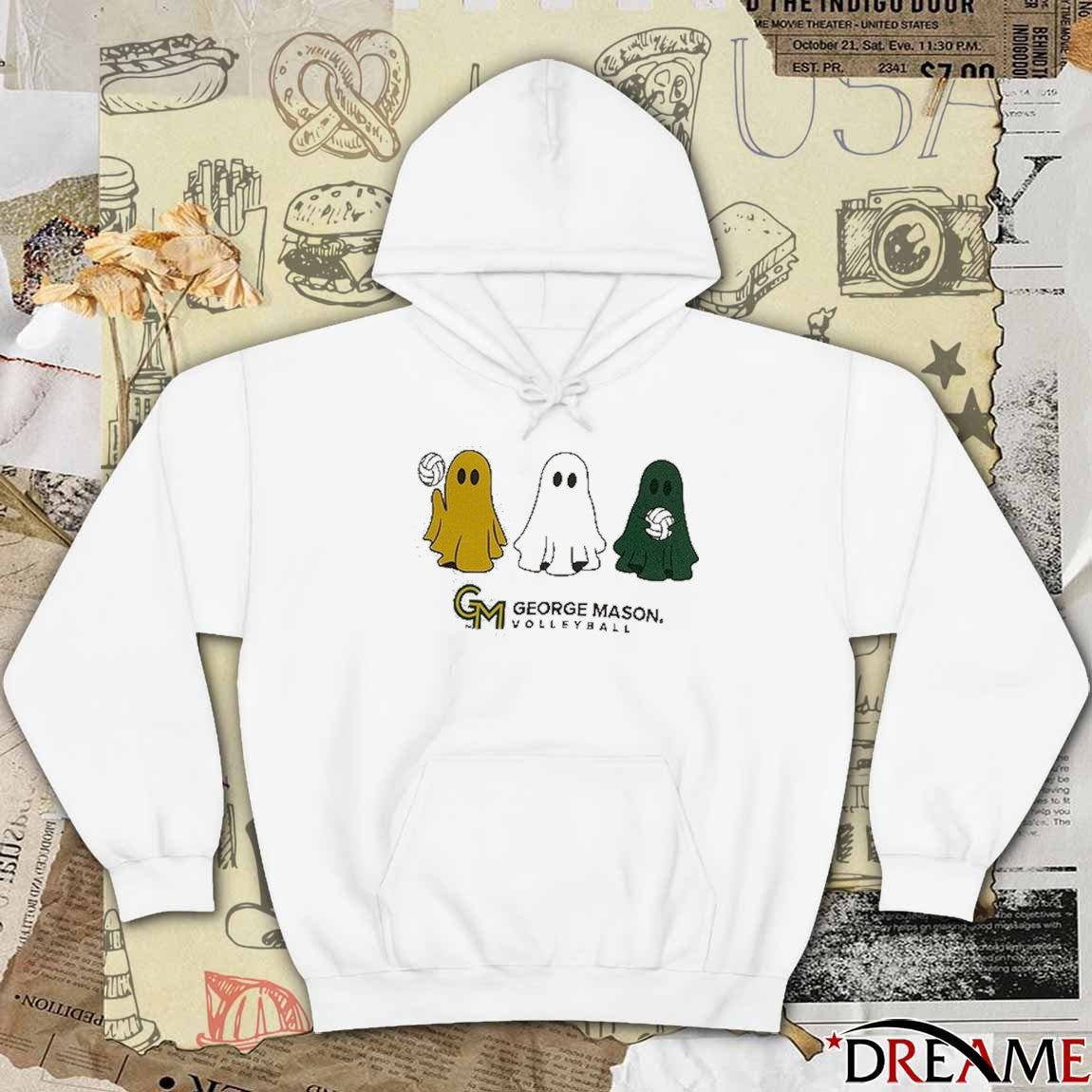 George Mason Athletics Ghost Volleyball Mascot Halloween 2025 t-shirt
