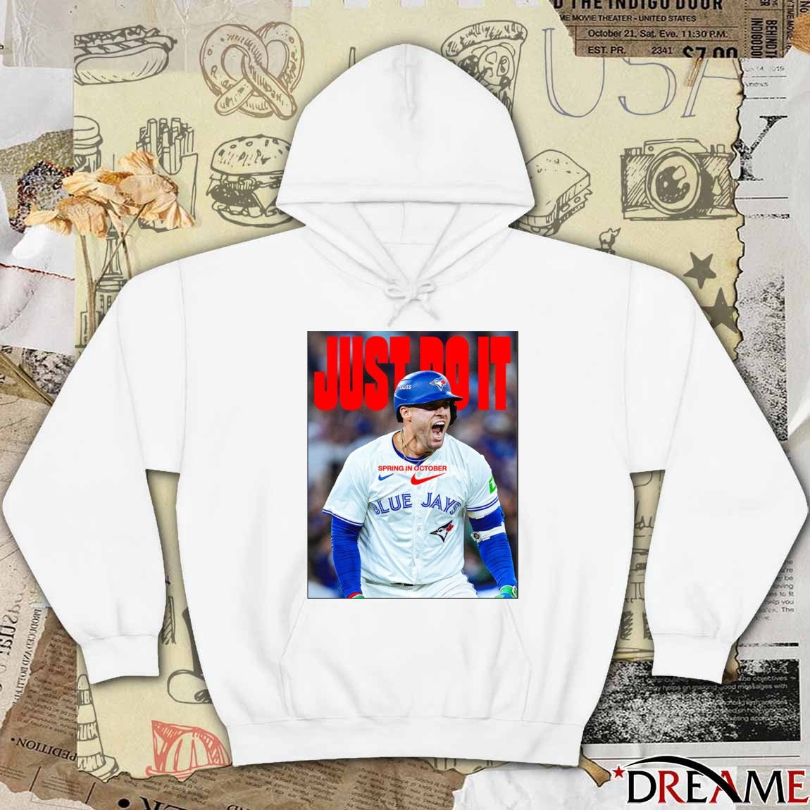 George Springer Celebrates Spring In October Toronto Blue Jays MLB World Series 2025 Just Do It Poster t-shirt