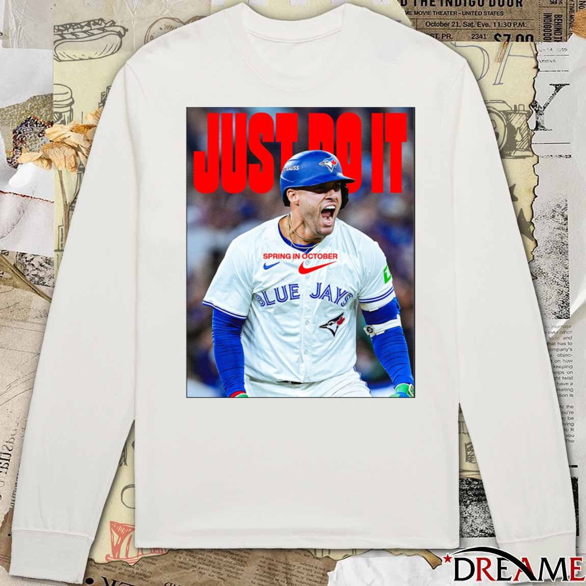 George Springer Celebrates Spring In October Toronto Blue Jays MLB World Series 2025 Just Do It Poster t-shirt