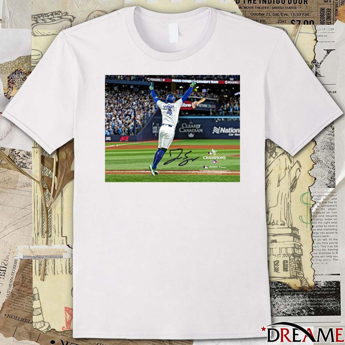 George Springer Toronto Blue Jays MLB 2025 ALCS Game 7 Game-Winning Home Run Signature t-shirt