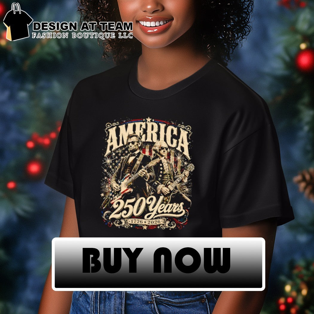 George Washington and Lincoln playing guitar 4th of July vintage shirt