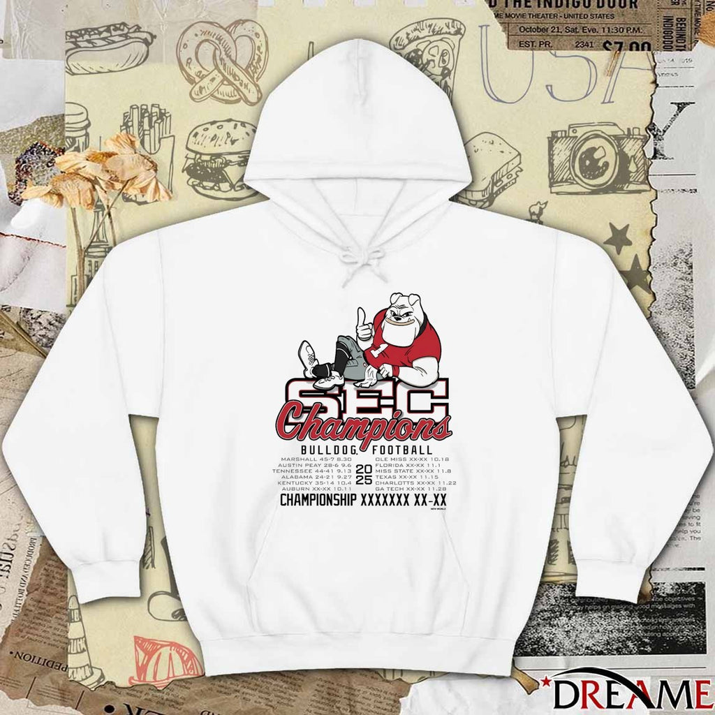 Georgia Bulldogs 2025 NCAA SEC Football Championship Recap t-shirt