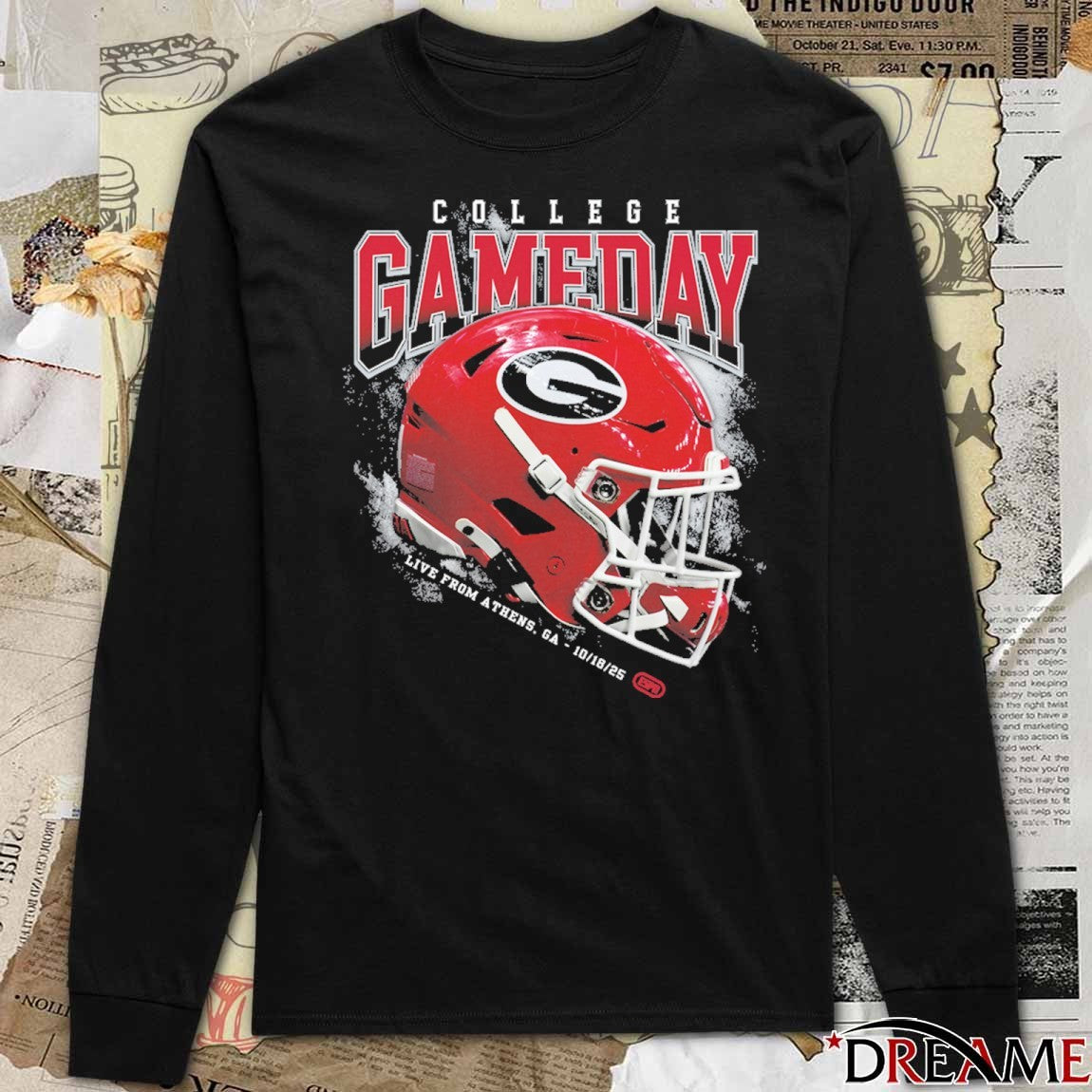 Georgia Bulldogs College GameDay Live From Athens GA October 18 2025 Helmet t-shirt