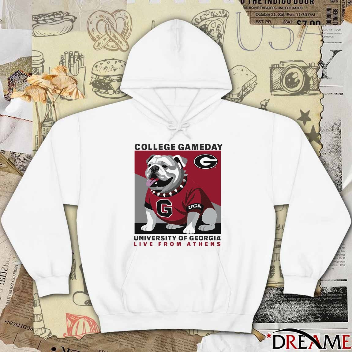 Georgia Bulldogs College GameDay University Of Georgia Live From Athens Mascot t-shirt