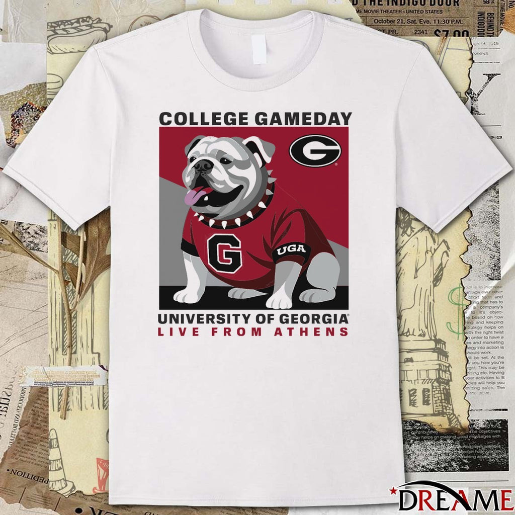 Georgia Bulldogs College GameDay University Of Georgia Live From Athens Mascot t-shirt