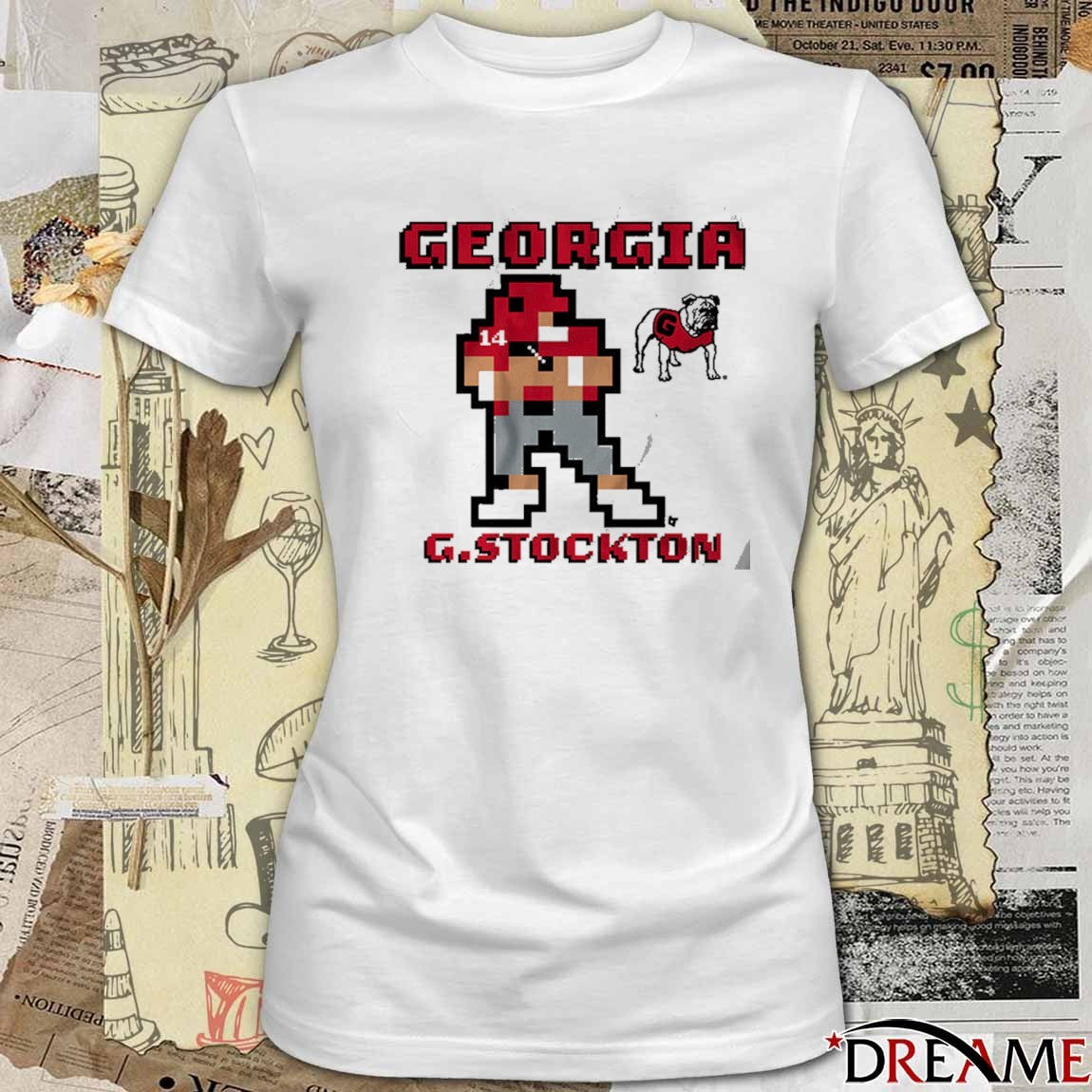 Georgia Bulldogs Football NCAA Gunner Stockton Retro Baller t-shirt