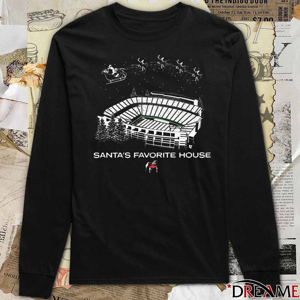 Georgia Bulldogs Football NCAA Santa’s Favorite House t-shirt