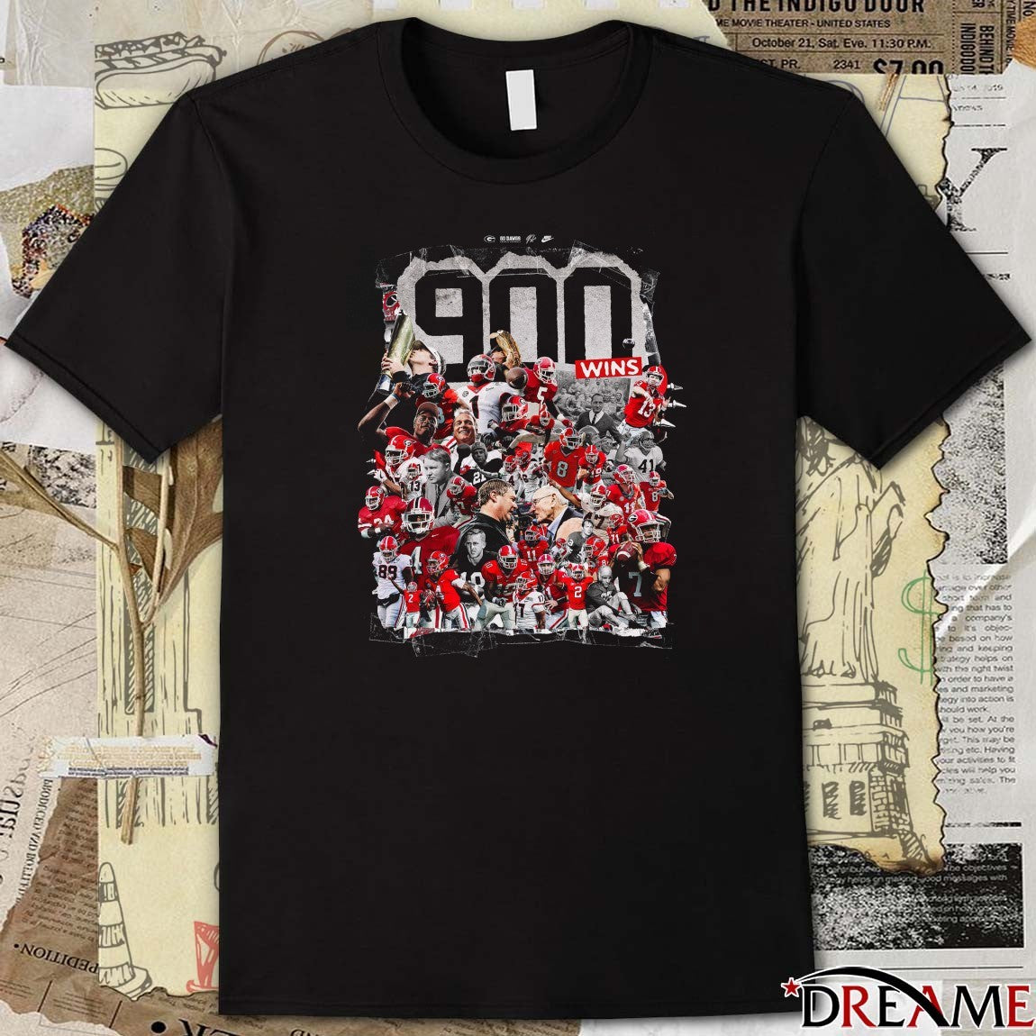 Georgia Bulldogs football The Ninth Fbs School To Reach 900 Wins t-shirt