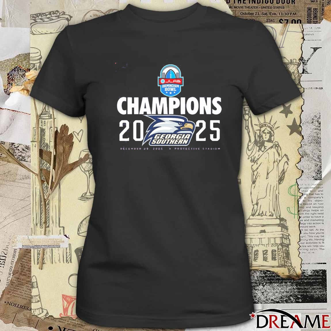 Georgia Southern JLAB Birmingham Bowl Champions Dec 29 2025 Protective Stadium t-shirt