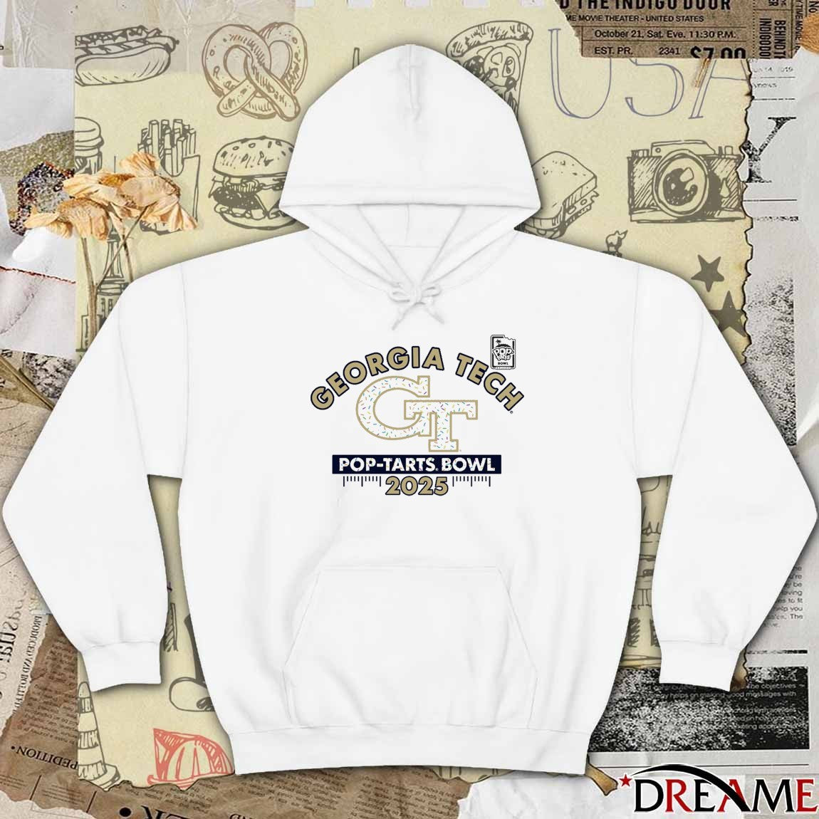 Georgia Tech Yellow Jackets 2025 Pop-Tarts Bowl Sprinkle Logo t-shirt