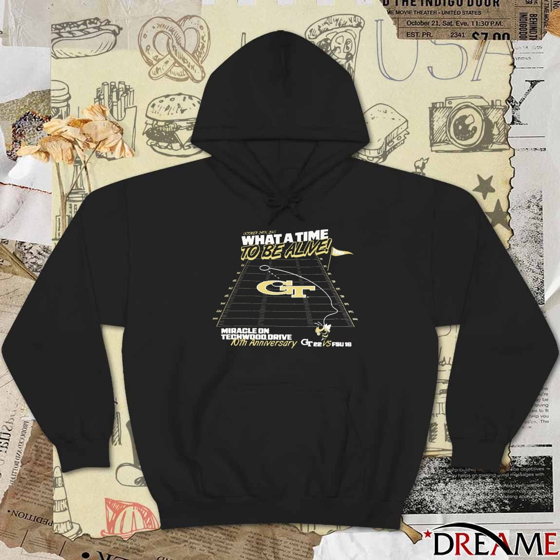Georgia Tech Yellow Jackets What A Time To Be Alive Miracle On Techwood Drive 10th Anniversary t-shirt