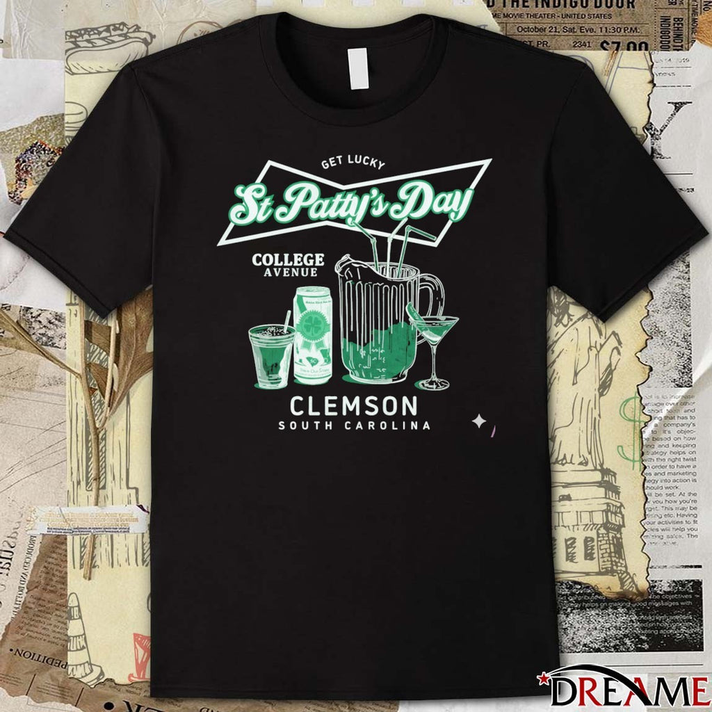Get Lucky St. Patty’s Day College Avenue Clemson South Carolina t-shirt